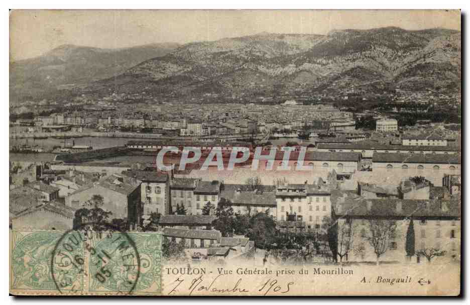 Toulon CPA Vue generale prise du Mourillon 
