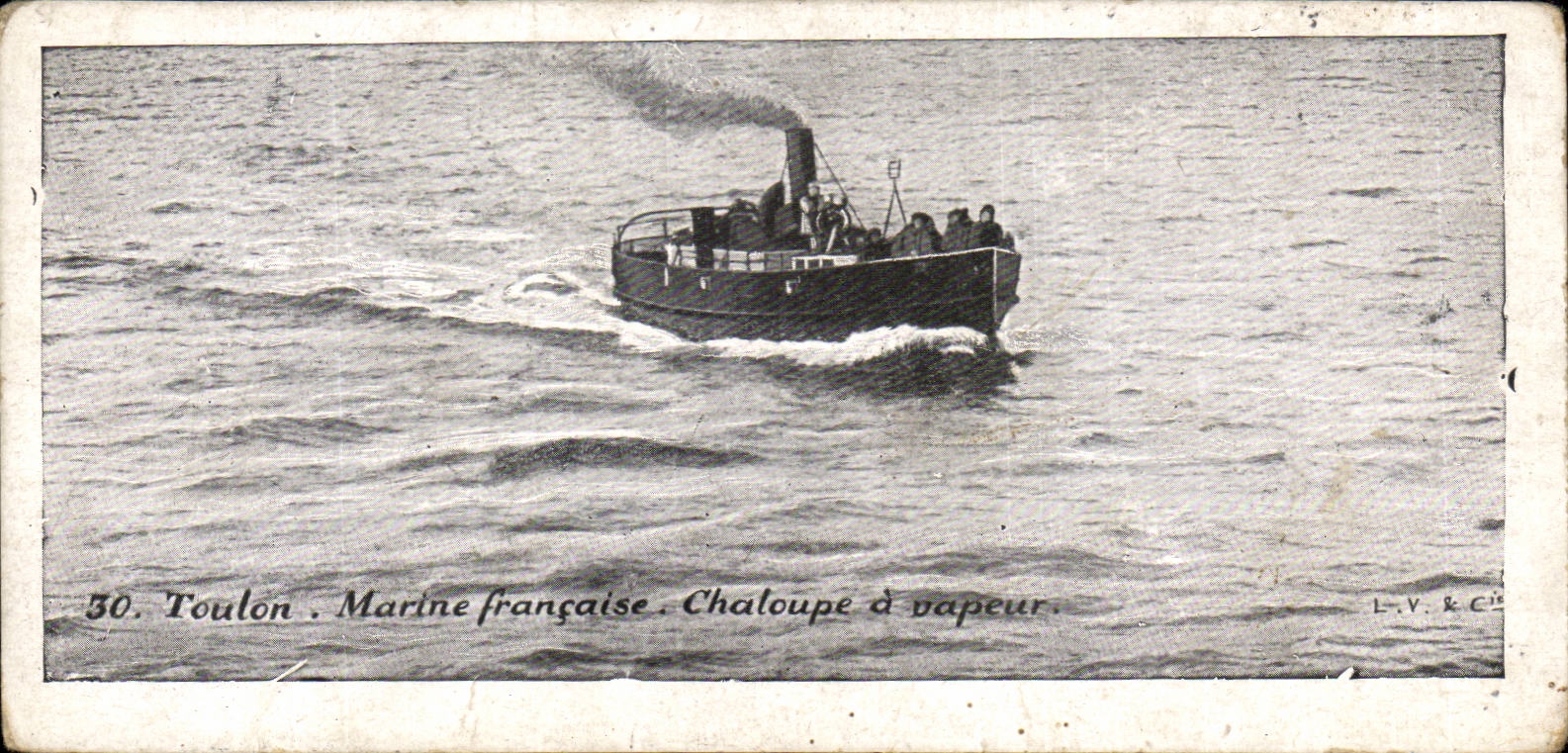 Toulon CPA Marine francaise Chaloupe a vapeur
