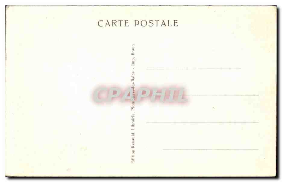 CPA Plombieres les Bains Rayons sous les sapins — Verso