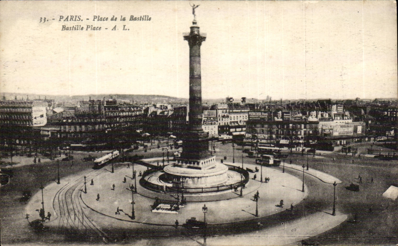 Paris CPA Place de la Bastille 