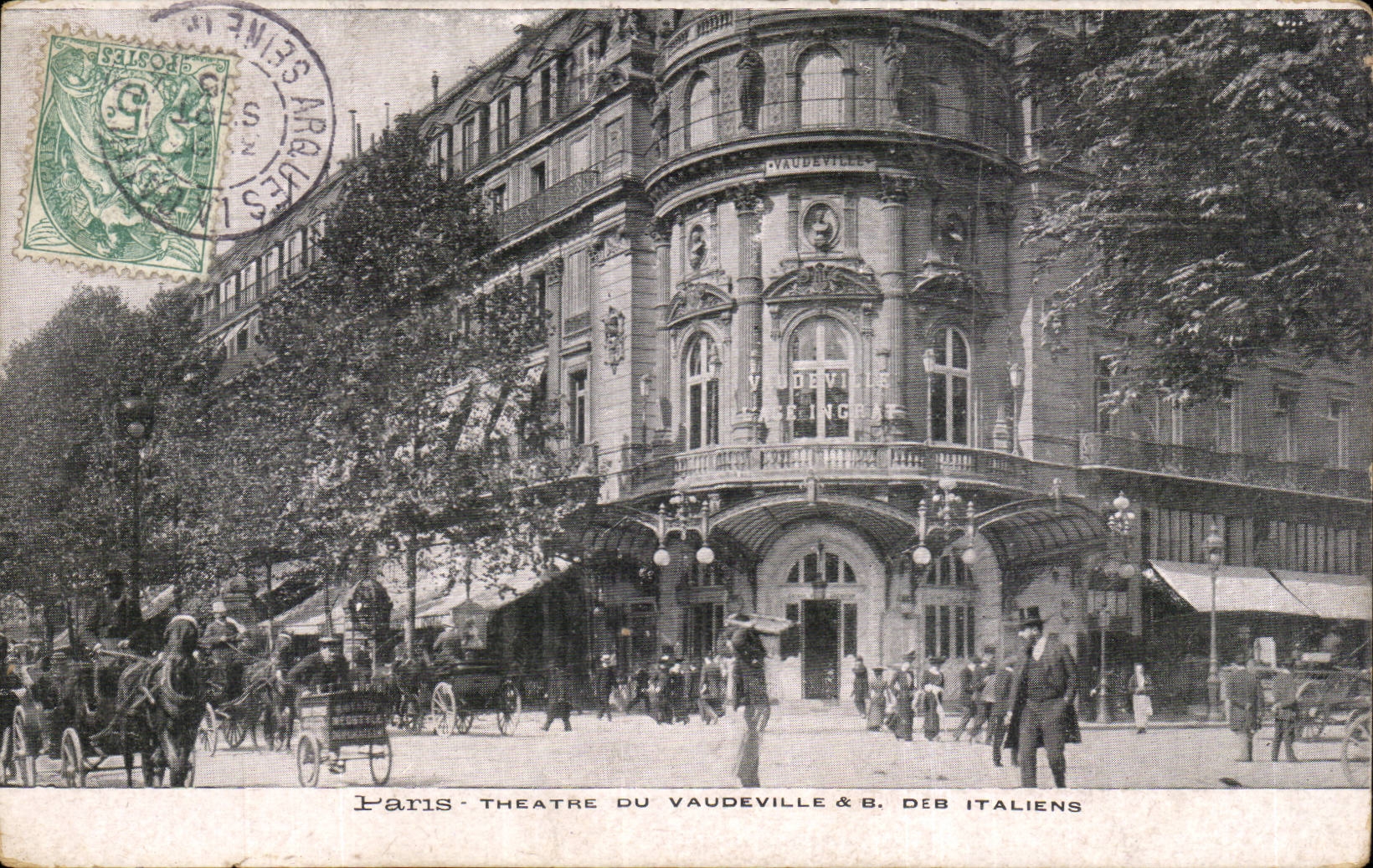 Paris CPA Theatre du VAudeville et boulevard des Italiens