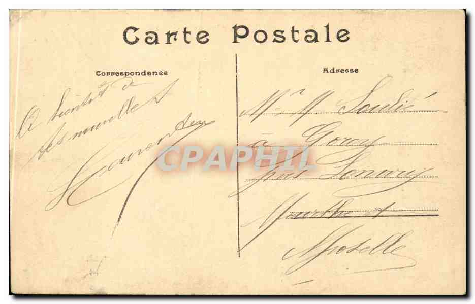 Paris CPA Les Arts et metiers — Rückseite