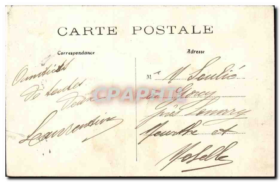 Paris CPA Place de la Concorde — Verso
