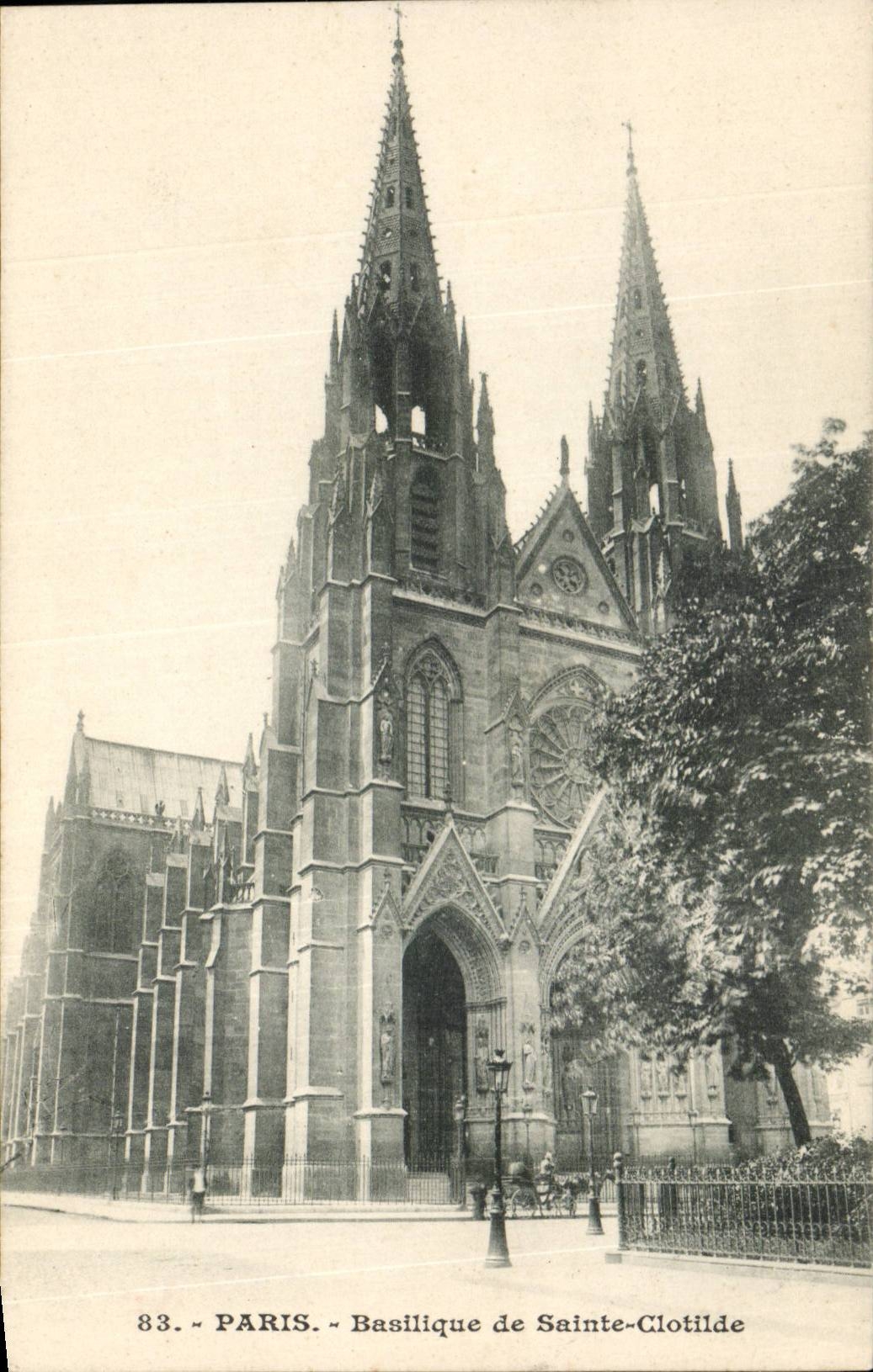 Paris CPA Basilique de Sainte Clotilde