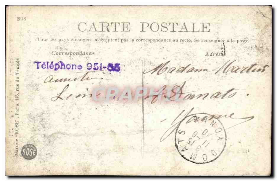 Paris CPA Val de Grace — Rückseite