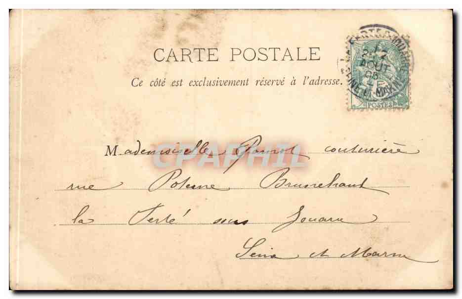 Paris CPA Palais de justice — Verso