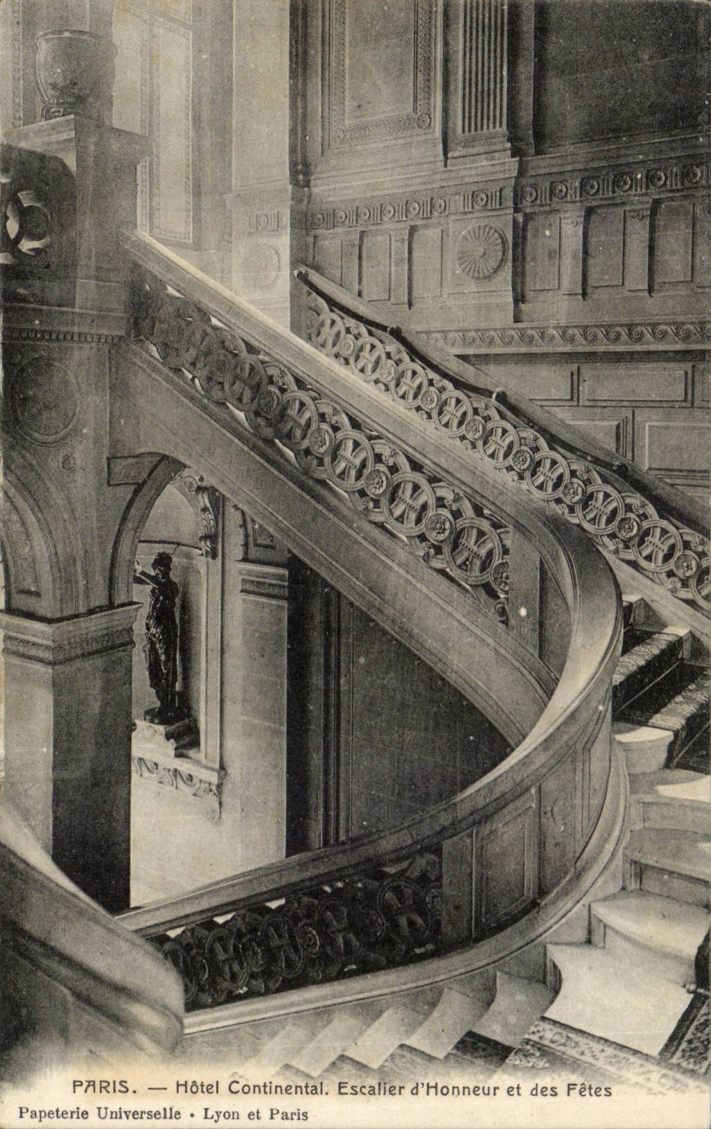 Paris CPA Hotel continental Escalier d'honneur et des fetes