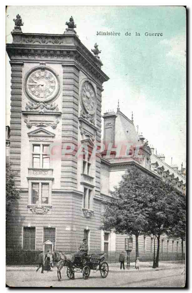 Paris CPA Ministere de la guerre