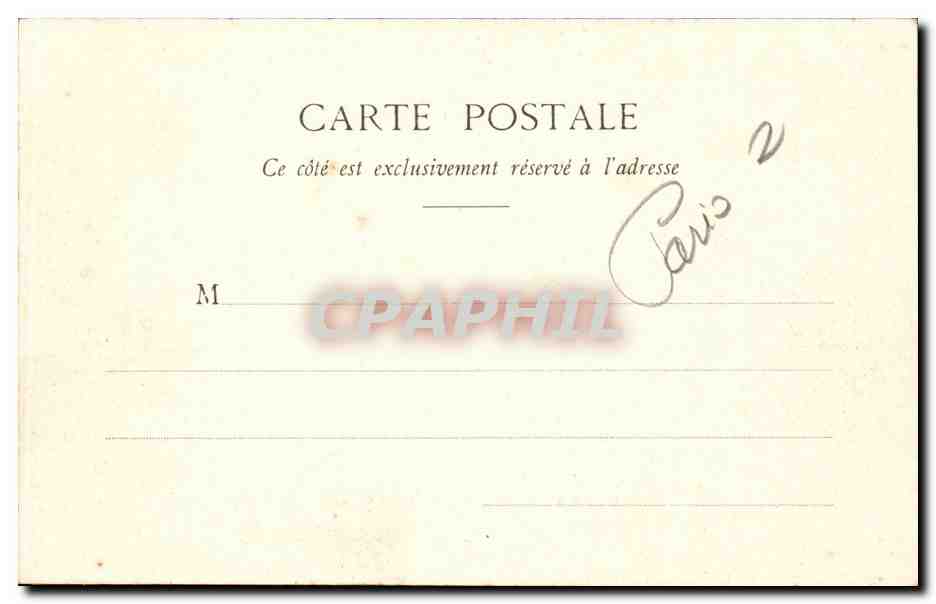 Paris CPA Place de l'Opera — Rückseite