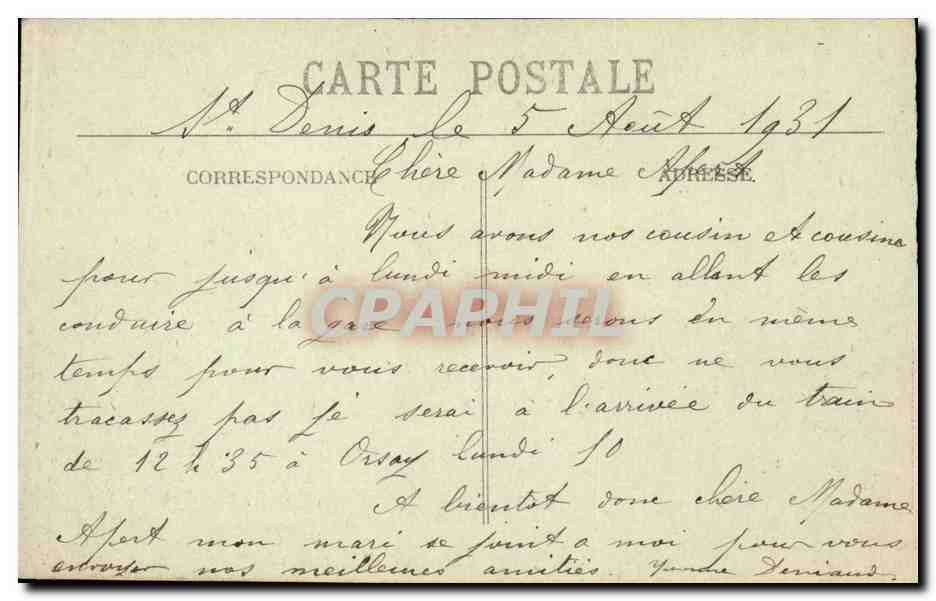 Paris CPA Le grand palais — Verso