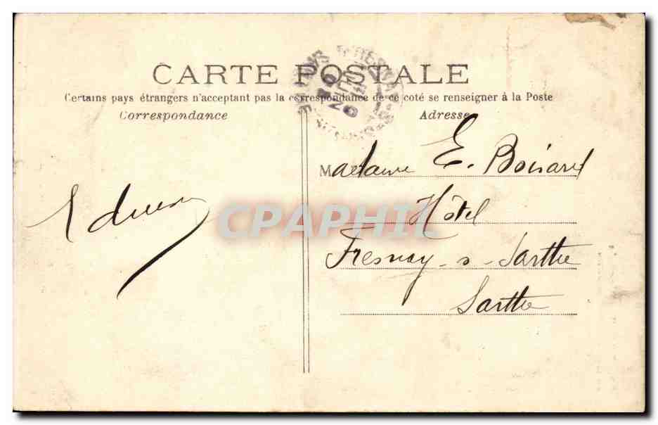 Paris CPA Place de la Bastille et colonne de Juillet — Rückseite