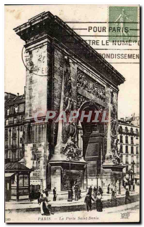 Paris CPA porte Saint Denis