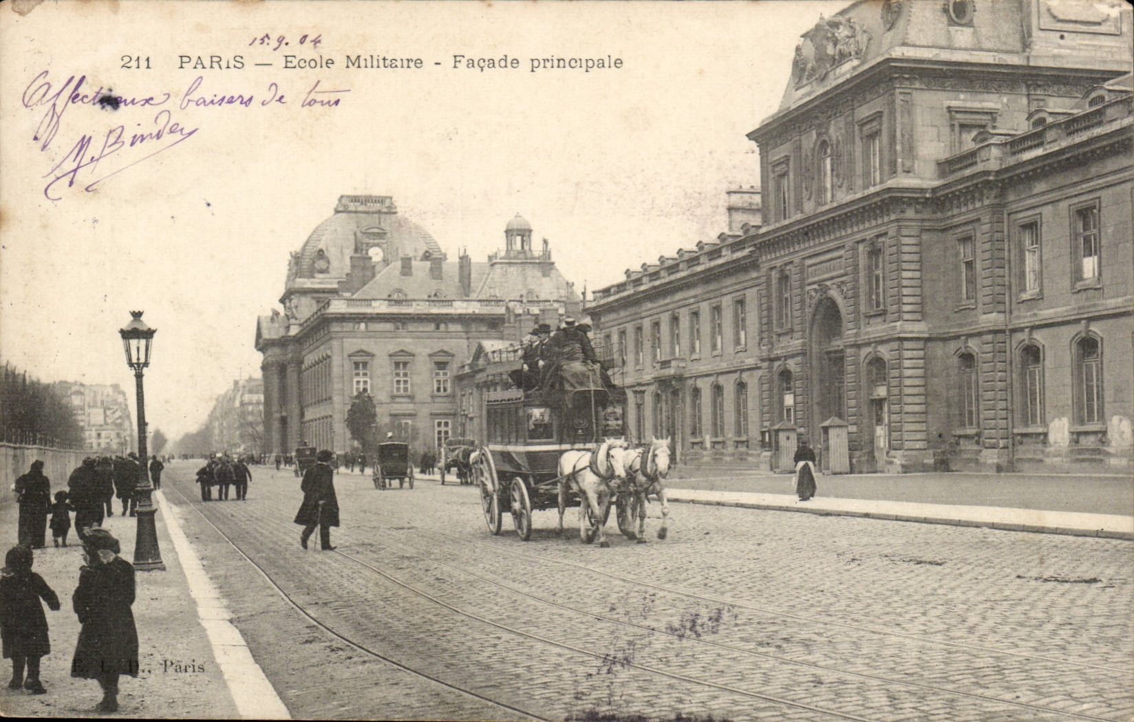 Paris — École Militaire — Façade principale — M. Binder