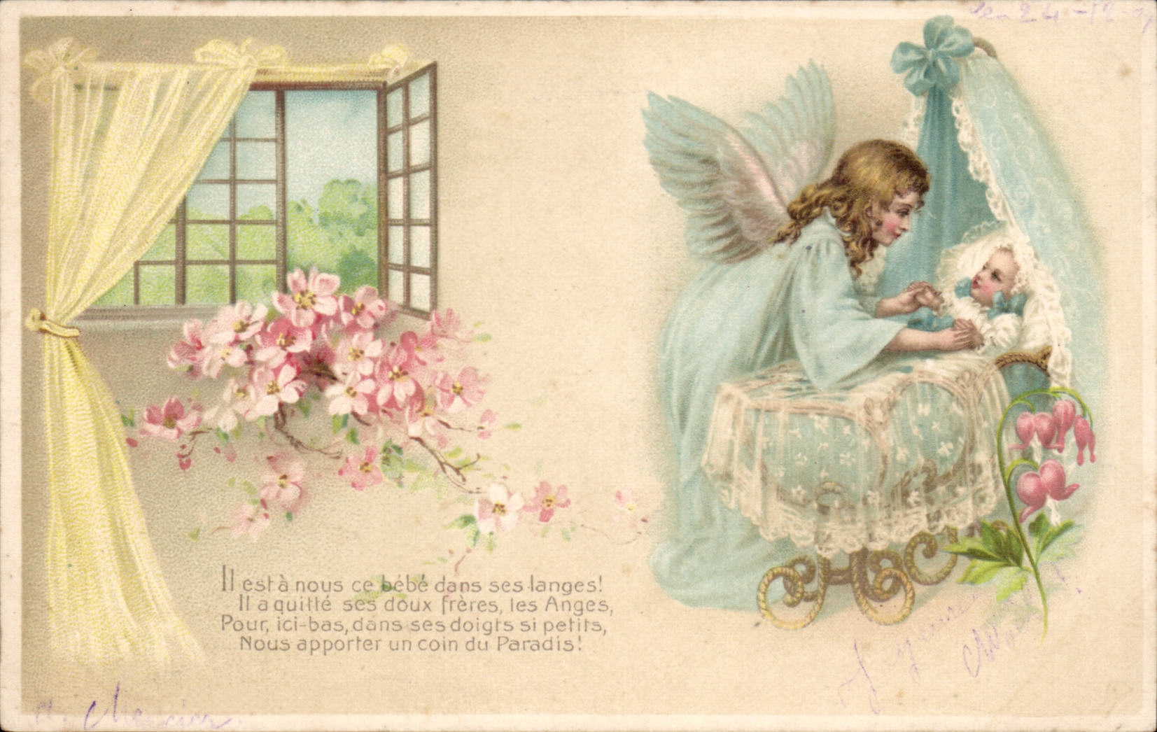 CPA Fantaisie Ange Angel Bebe