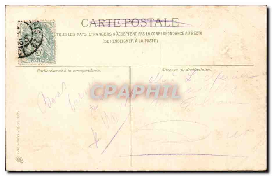 CPA Fantaisie Ange Angel Bebe — Rückseite