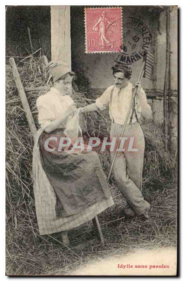 CPA Fantaisie Folklore Idylle sans parole 