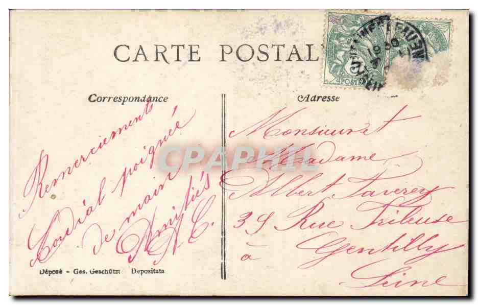 La présentation — scène de théâtre — A.V.S. n° 324/3 — Achterkant