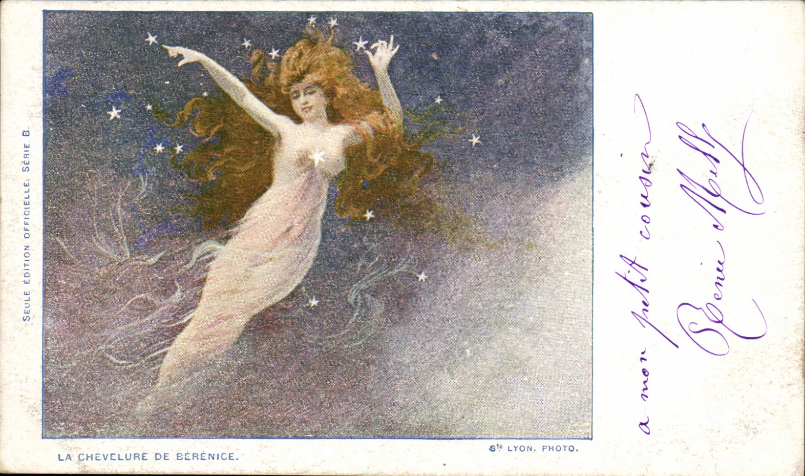 CPA FAntaisie Femme la chevelure de Berenice