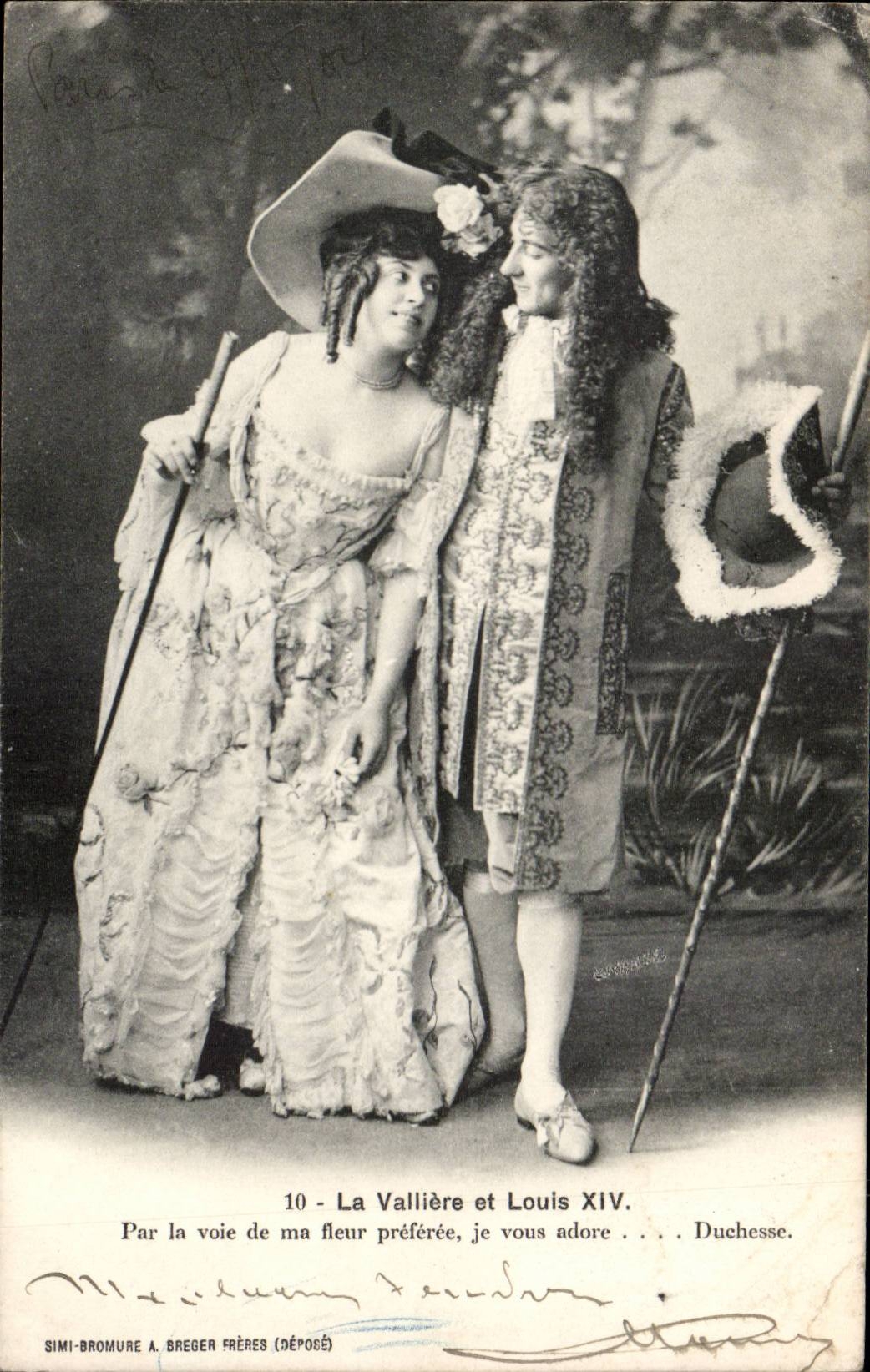 La Vallière et Louis XIV — scène de comédie — SIMI-BROMURE A. BREGER FRÈRES (n°10)