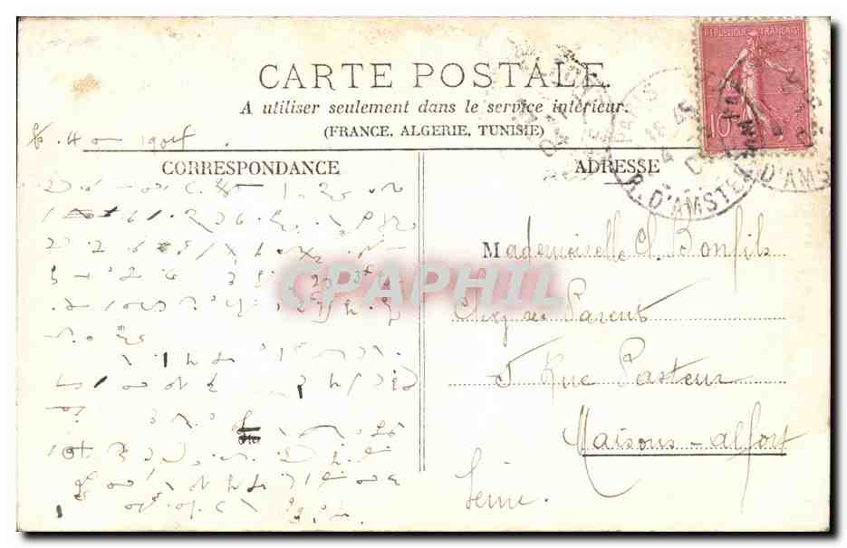 La Vallière et Louis XIV — scène de comédie — SIMI-BROMURE A. BREGER FRÈRES (n°10) — Verso