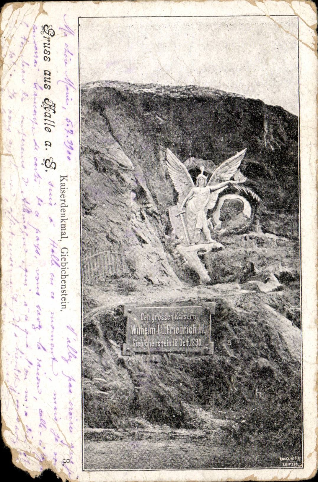 Grießichenstein — Monument impérial de Wilhelm Ier Friedrich III — éditeur Leipzig