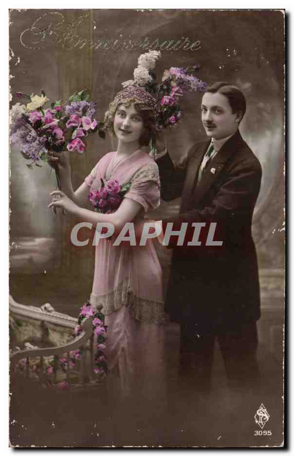 CPA Fantaisie Femme Anniversaire