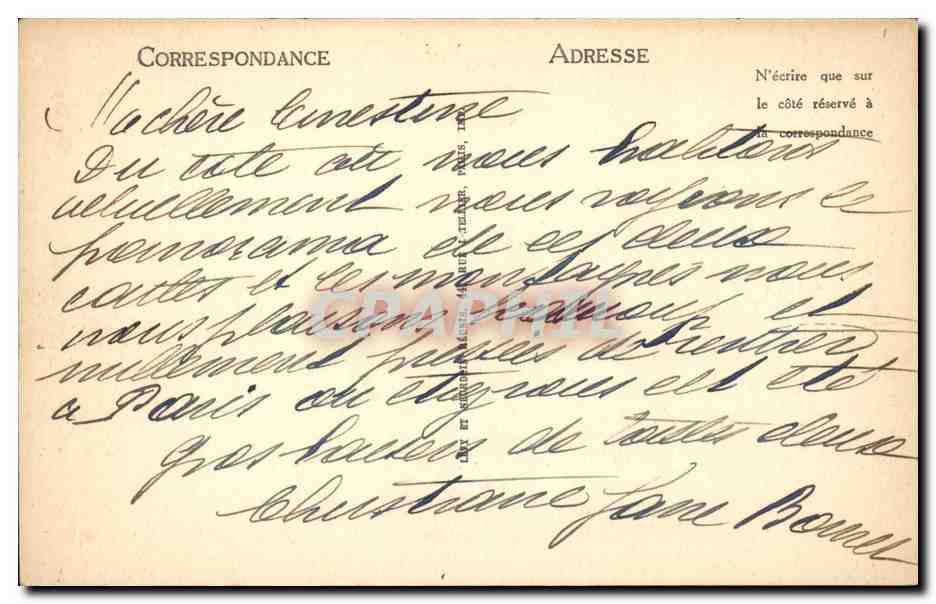 CPA Annecy Le port Le chateau — Verso