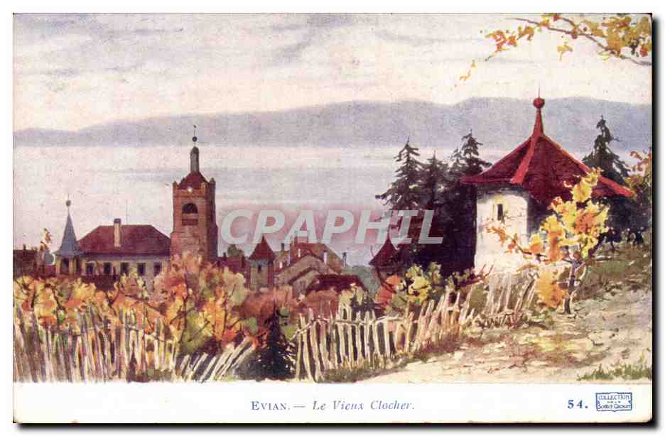 CPA Evian Le vieux clocher