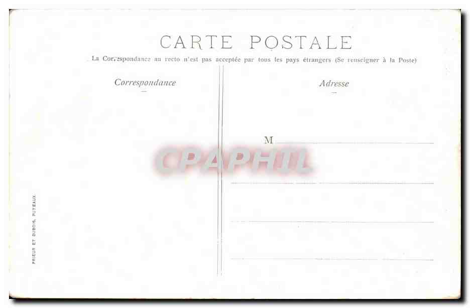 CPA Evian Le vieux clocher — Verso