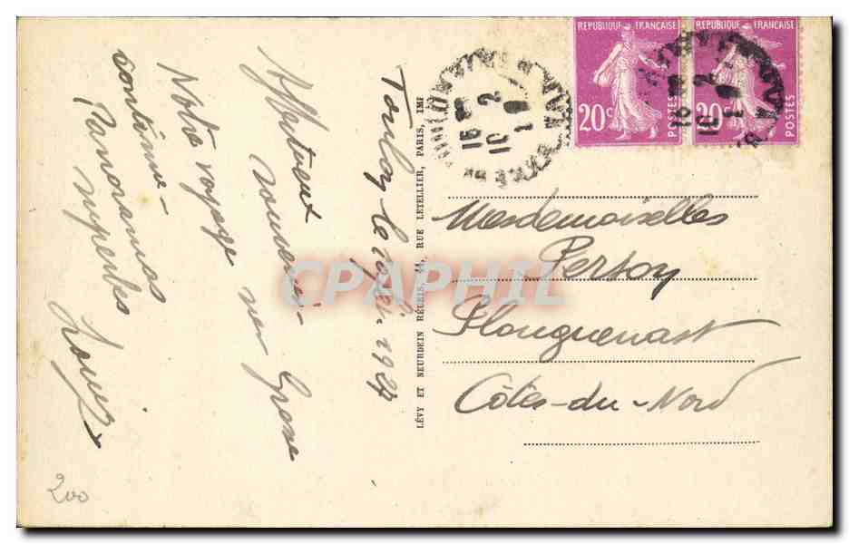 CPA Toulon Quai de CRonstadt — Verso