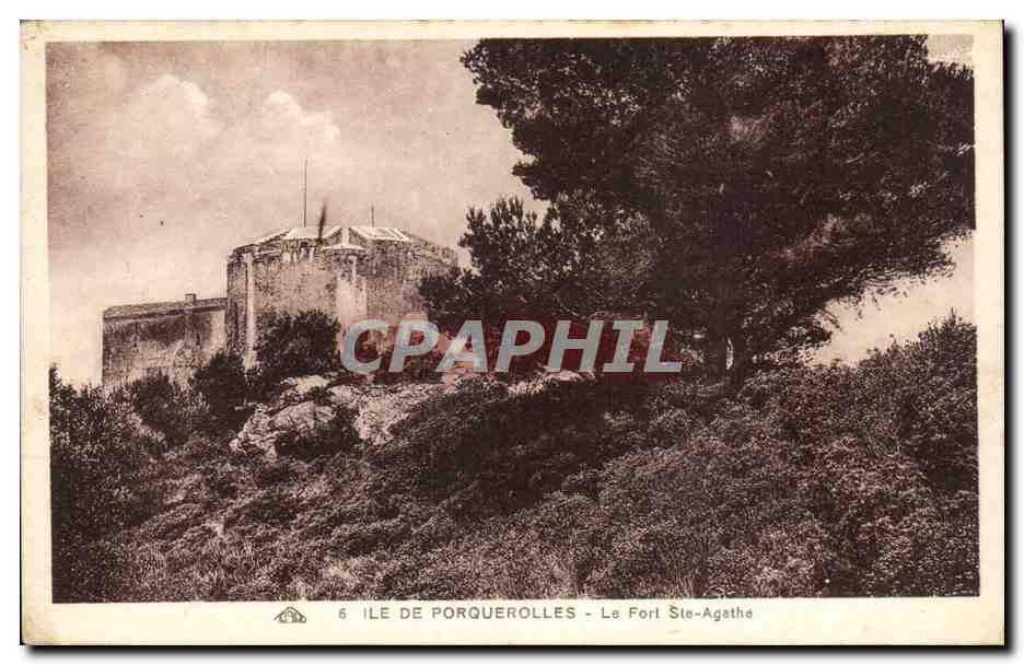 CPA Ile de Porquerolles Le fort Ste Agathe
