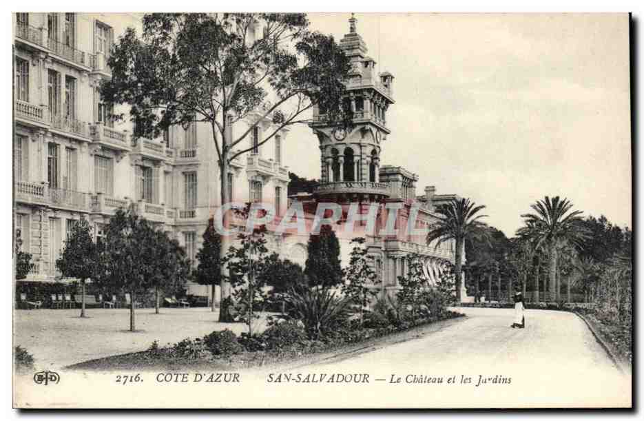 CPA San Salvadour Le chateau et les jardins
