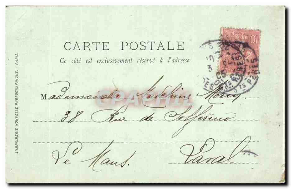 Paris CPA Le lac de Boulogne — Rückseite