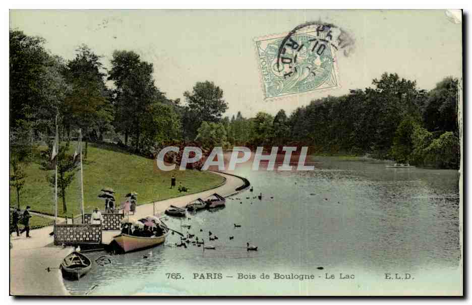 Paris CPA Bois de boulogne Le lac