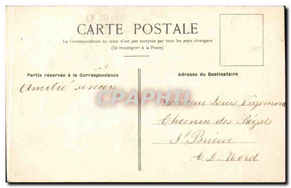 Paris CPA Mairie des Batignolles — Rückseite