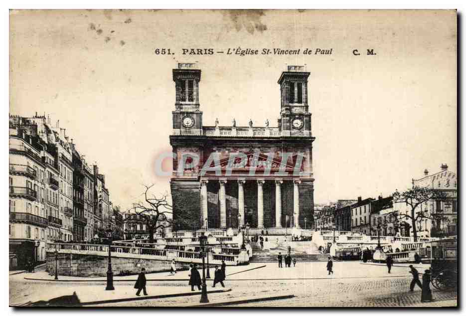 Paris CPA Eglise St Vincent de Paul