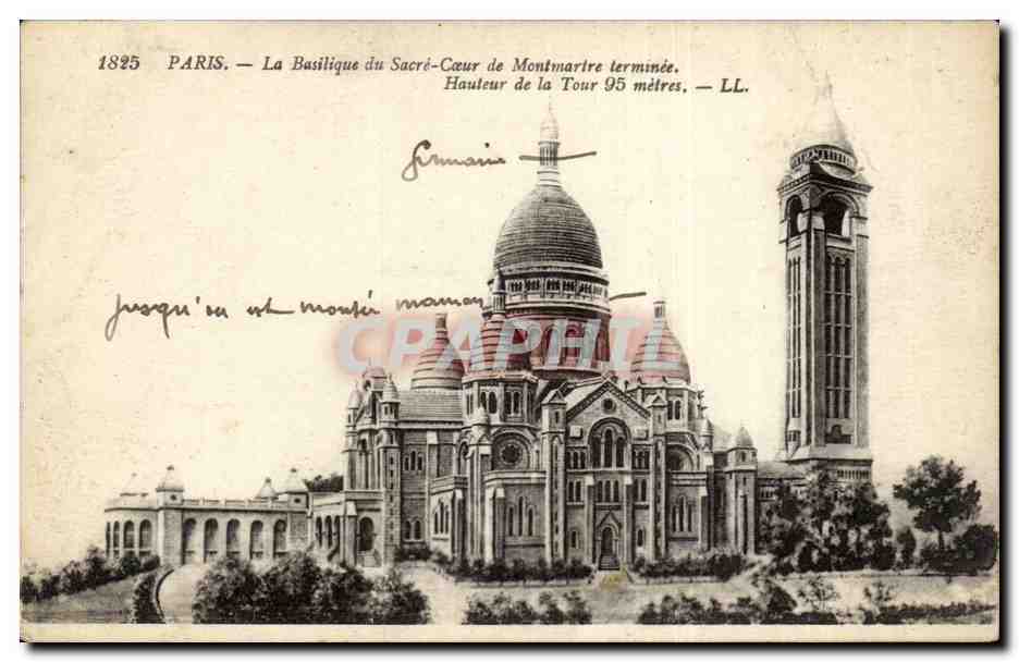 Paris CPA Basilique du Sacre Coeur Montmartre