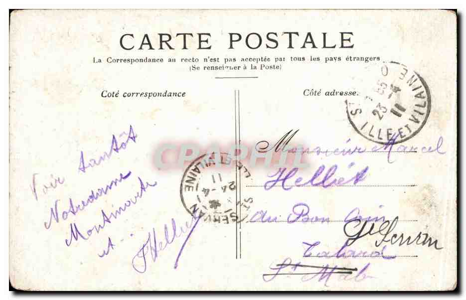Paris CPA Notre Dame — Rückseite