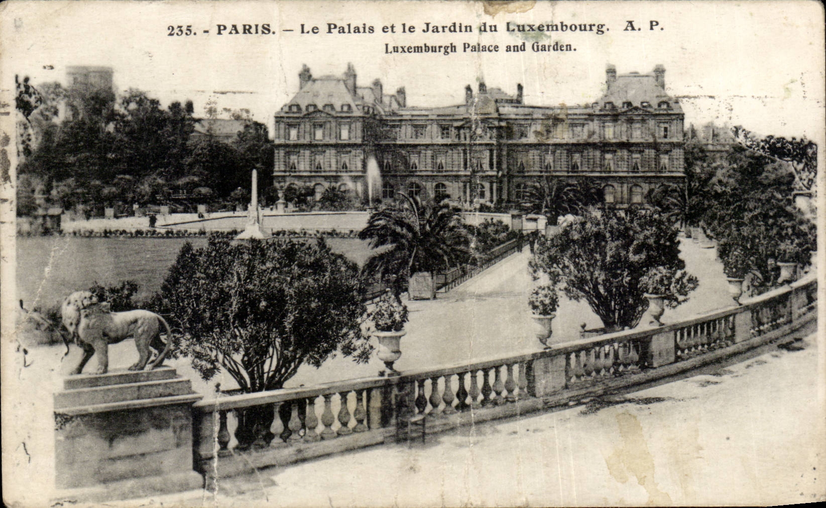 Paris CPA Palais et jardin du Luxembourg