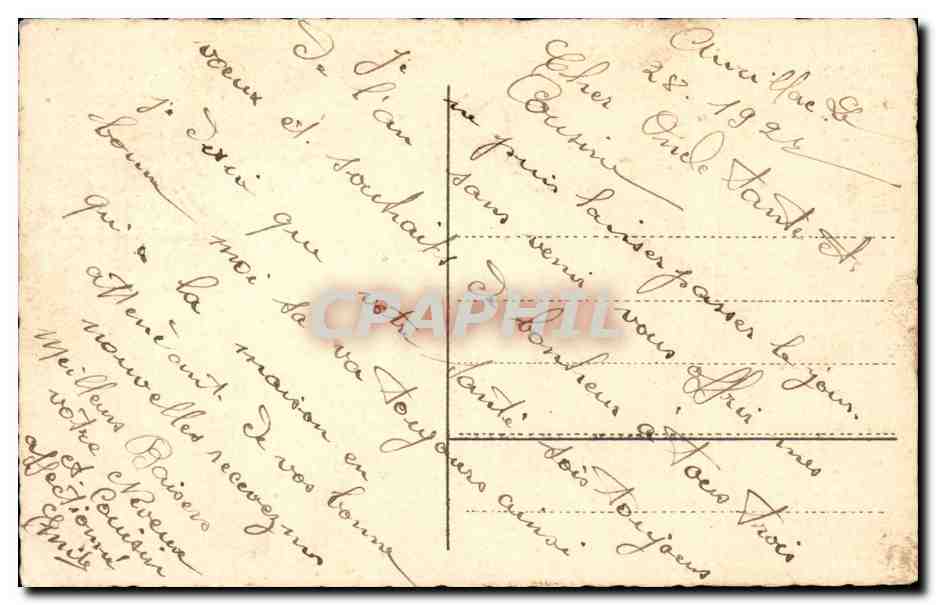 CPA Fantaisie Fleurs Bonne annee — Verso