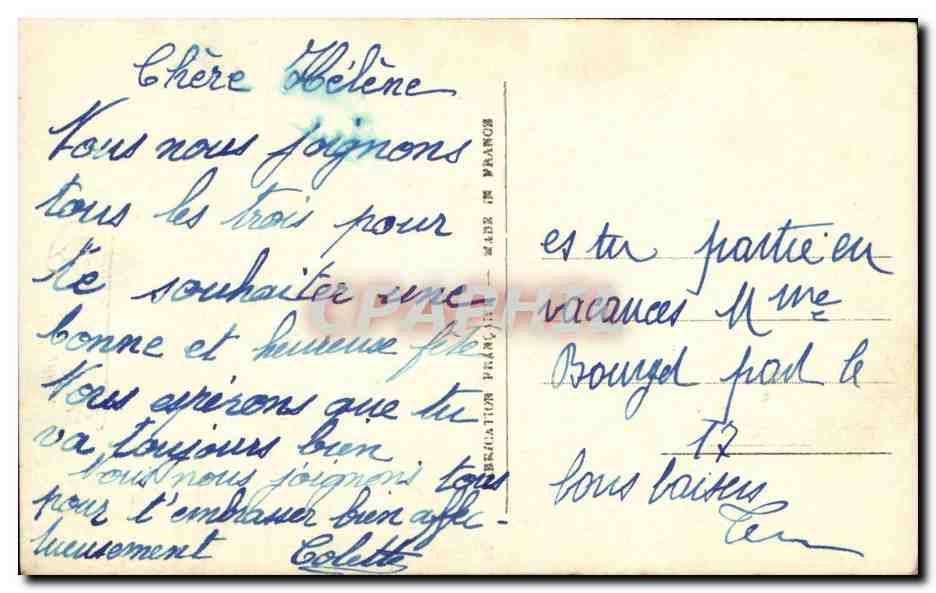 CPA Fantaisie Fleurs Bonne fete — Verso