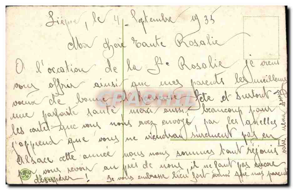 CPA Fantaisie Fleurs Bonne fete — Verso