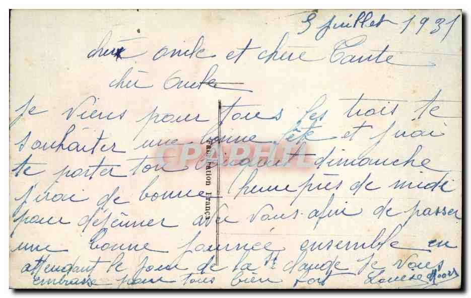 CPA Fantaisie Fleurs  — Verso