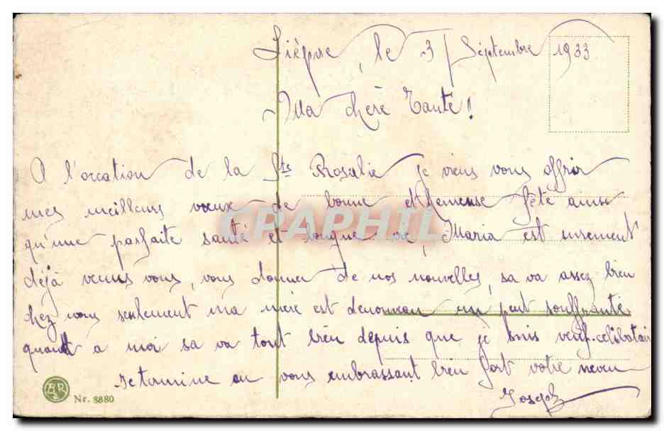 CPA Fantaisie Fleurs Bonne fete — Verso