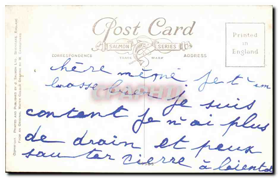 CPA Fantaisie Fleurs  — Verso