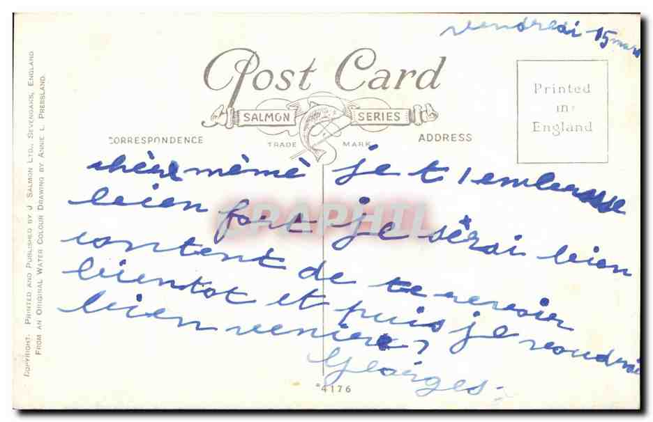 CPA Fantaisie Fleurs  — Verso