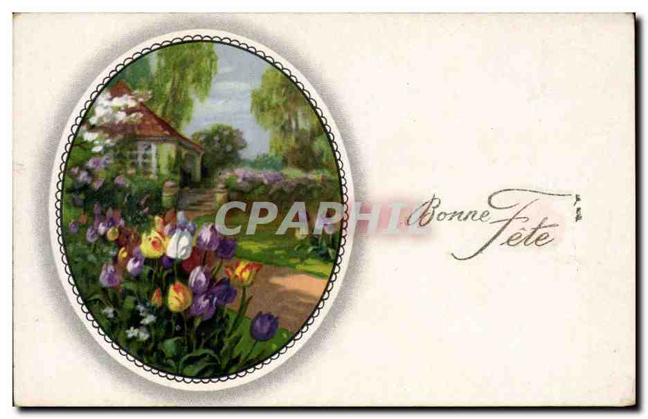 CPA Fantaisie Fleurs Bonne fete