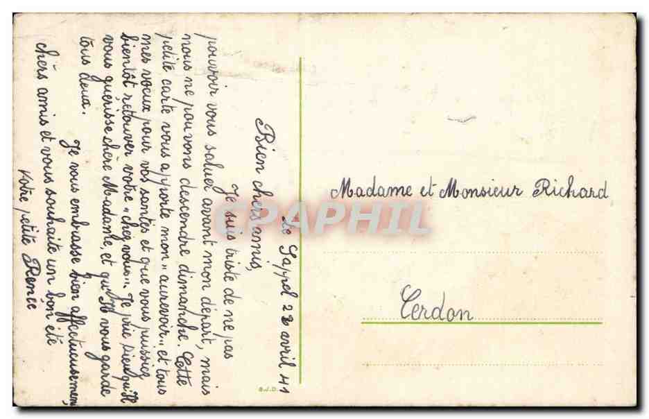 CPA Fantaisie Fleurs Paquerettes — Rückseite