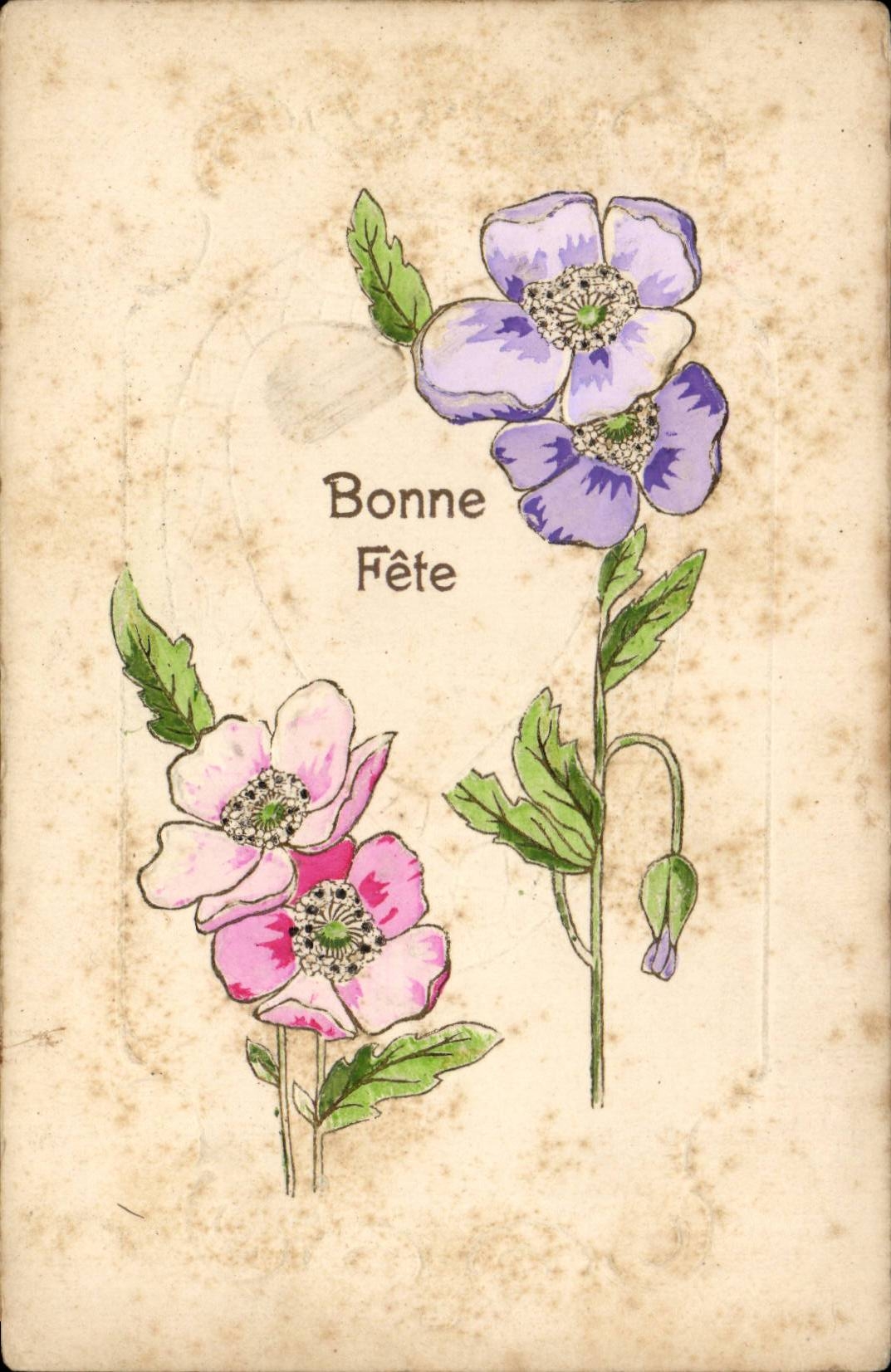 CPA Fantaisie Fleurs