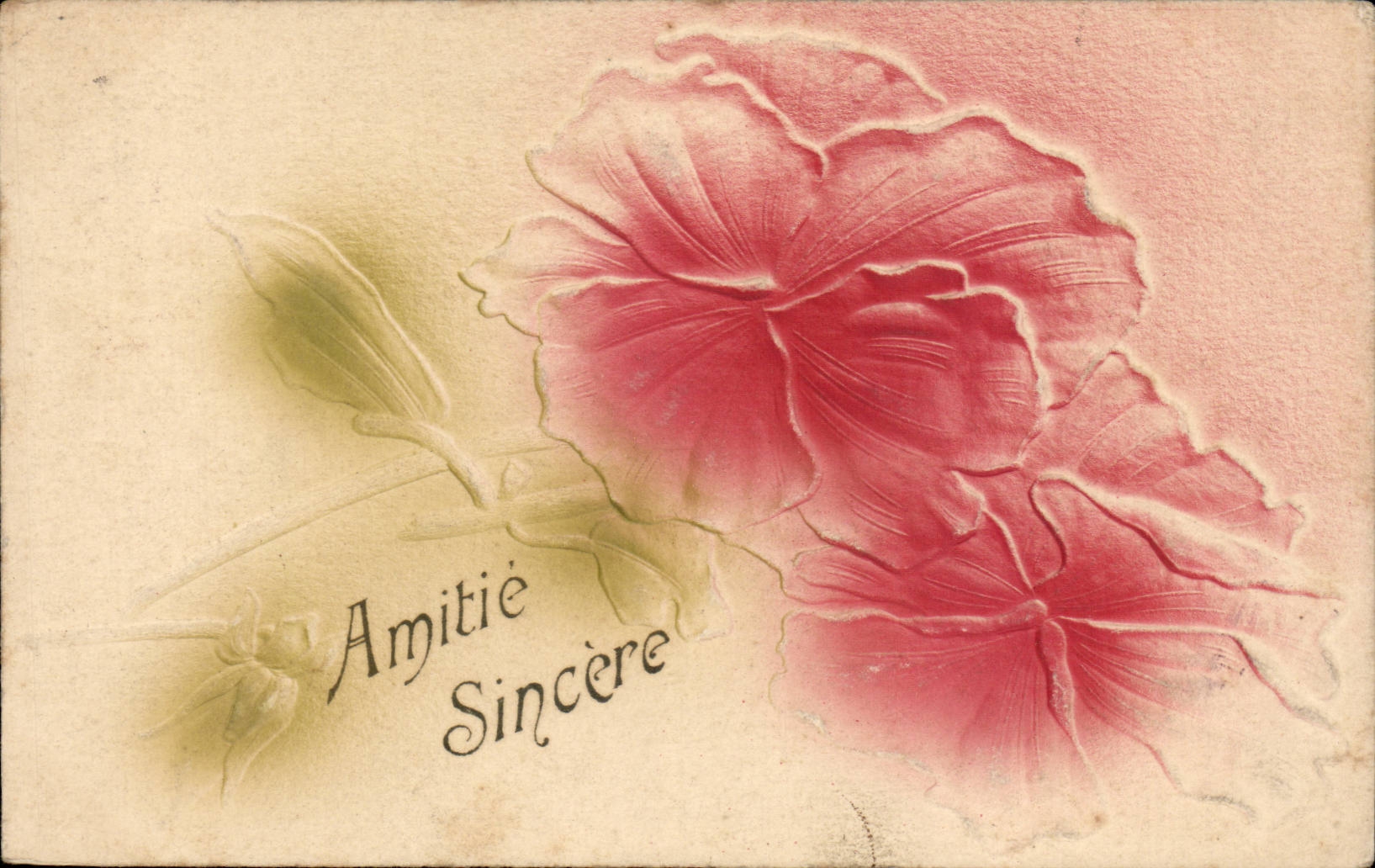 CPA Fantaisie Fleurs (en relief)
